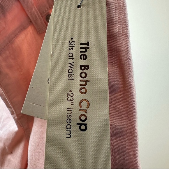 Vintage America Pink Boho Crop Jeans Size 6 - Picture 6 of 7